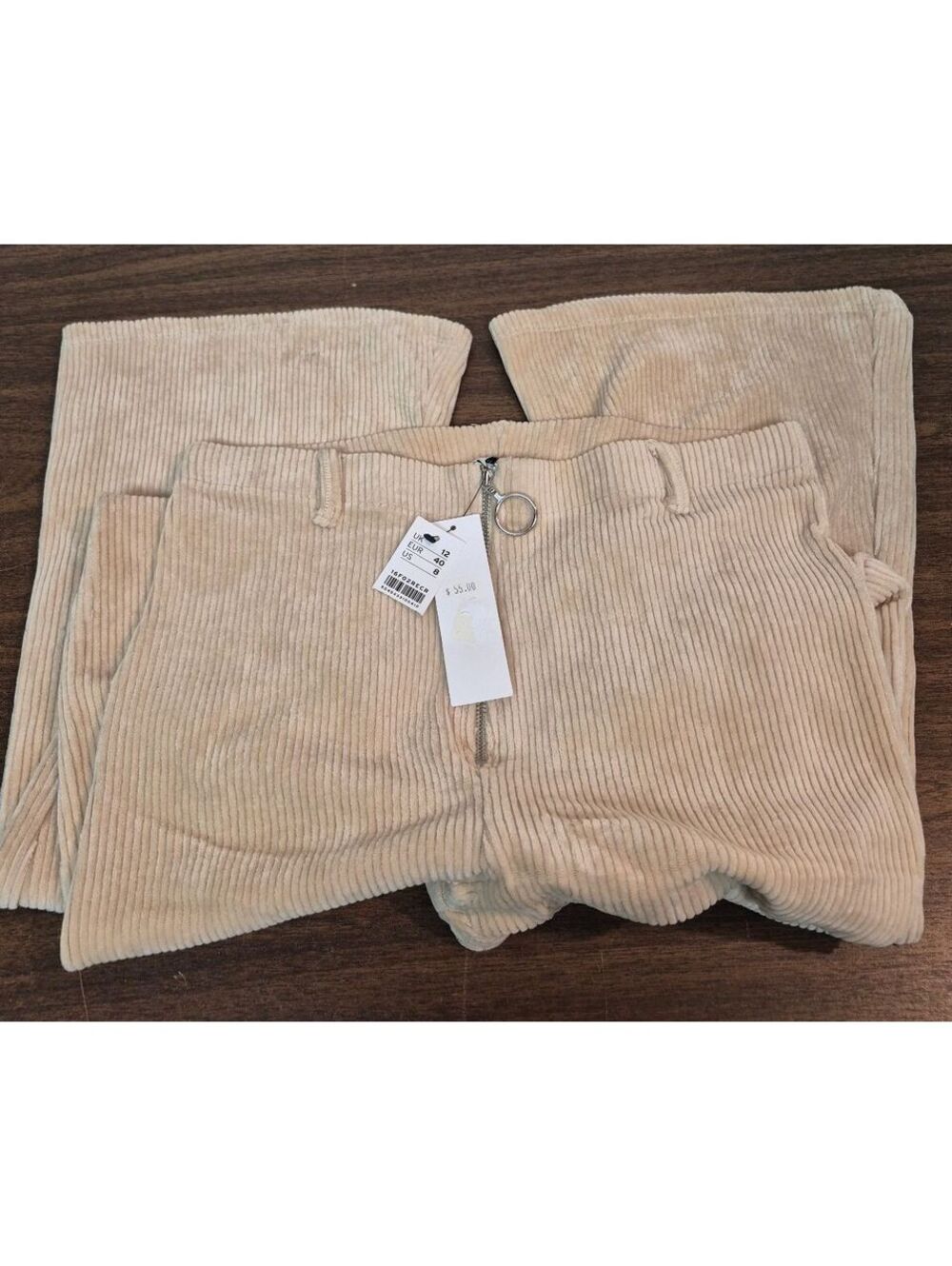 Topshop Beige Corduroy Pants Size 8 US / 12 UK